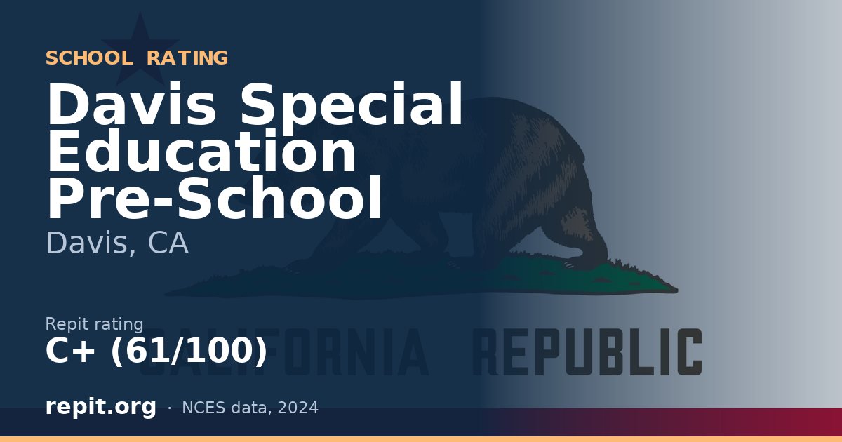 Davis Special Education Pre-School, Davis, CA — Repit school rating C+ (61/100)