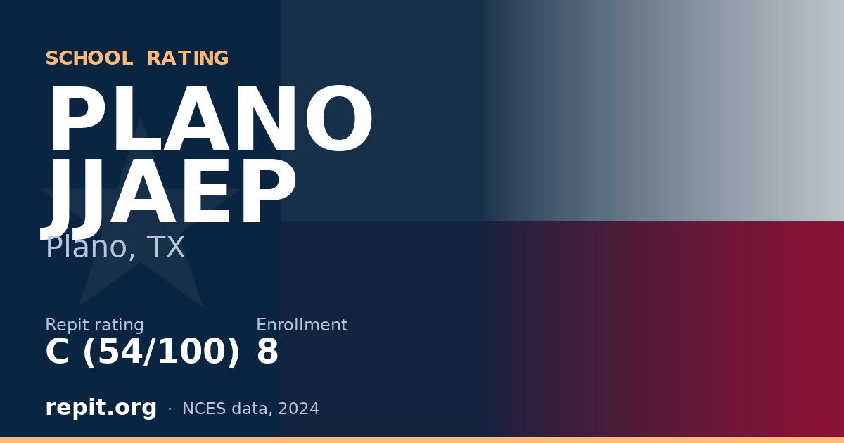 PLANO JJAEP, Plano, TX — Repit school rating C (54/100)
