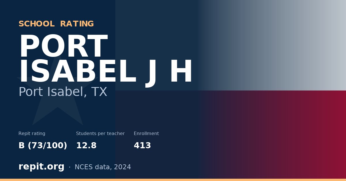 PORT ISABEL J H, Port Isabel, TX — Repit school rating B (73/100)