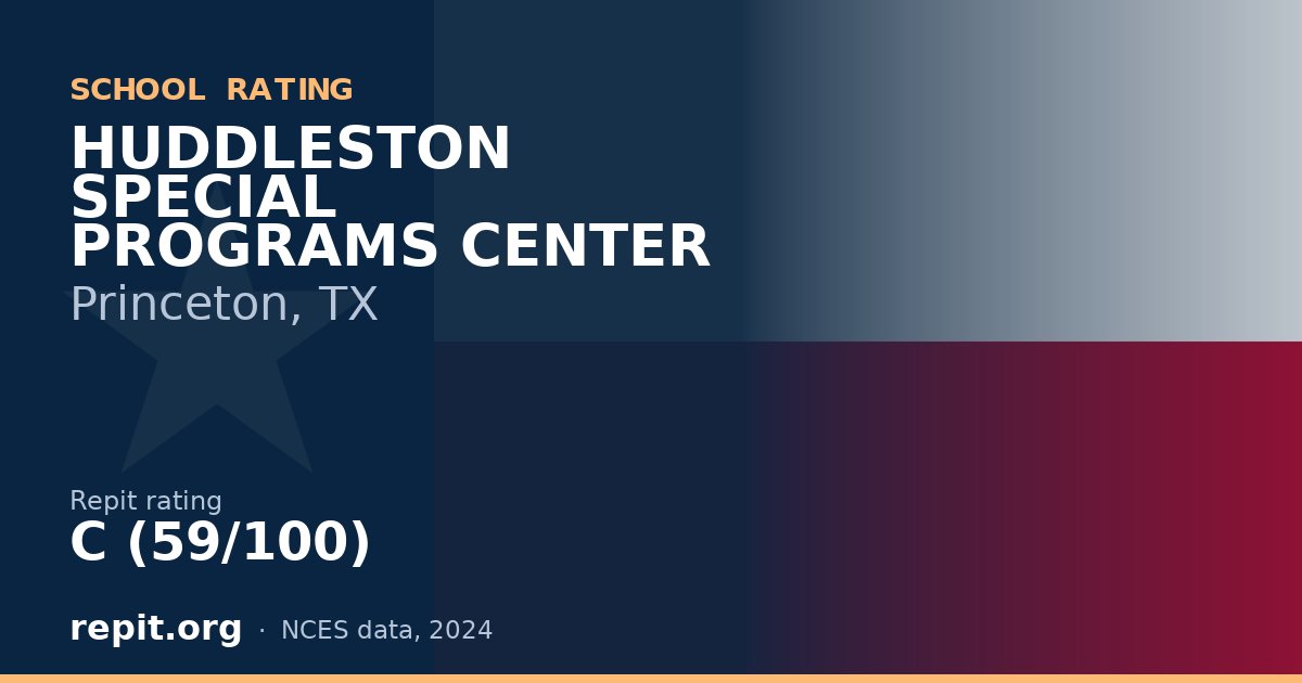 HUDDLESTON SPECIAL PROGRAMS CENTER, Princeton, TX — Repit school rating C (59/100)