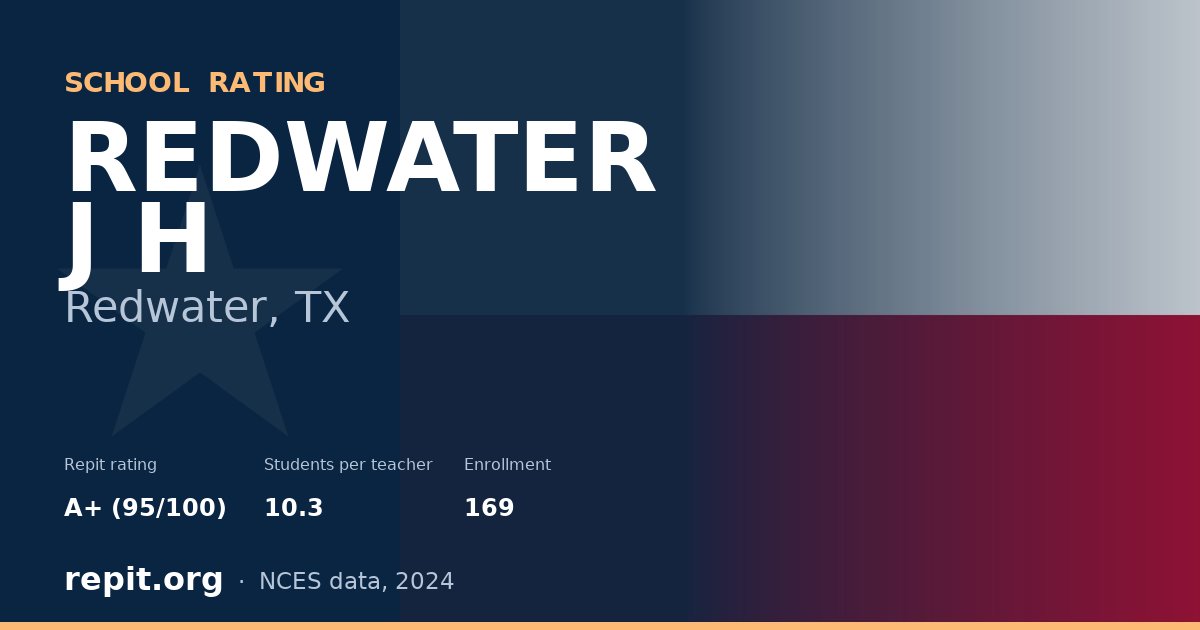REDWATER J H, Redwater, TX — Repit school rating A+ (95/100)