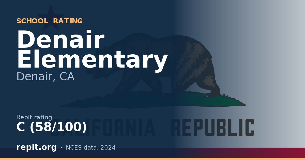 Denair Elementary, Denair, CA — Repit school rating C (58/100)