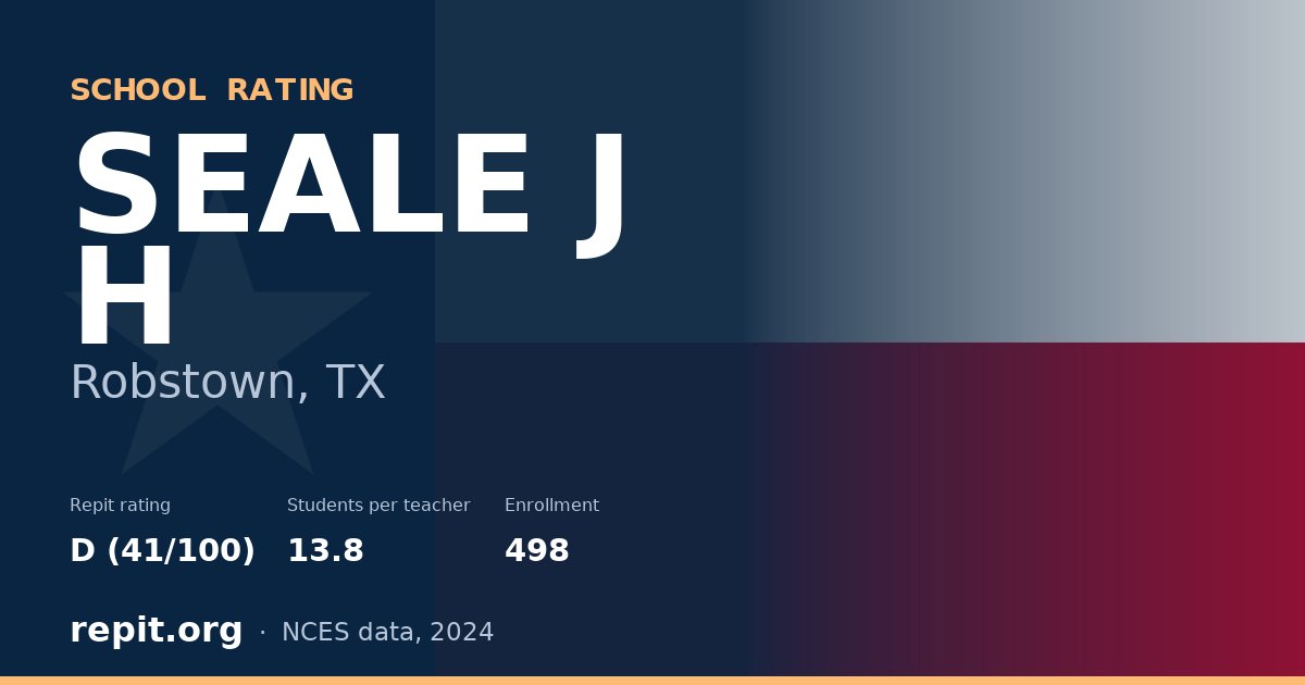 SEALE J H, Robstown, TX — Repit school rating D (41/100)