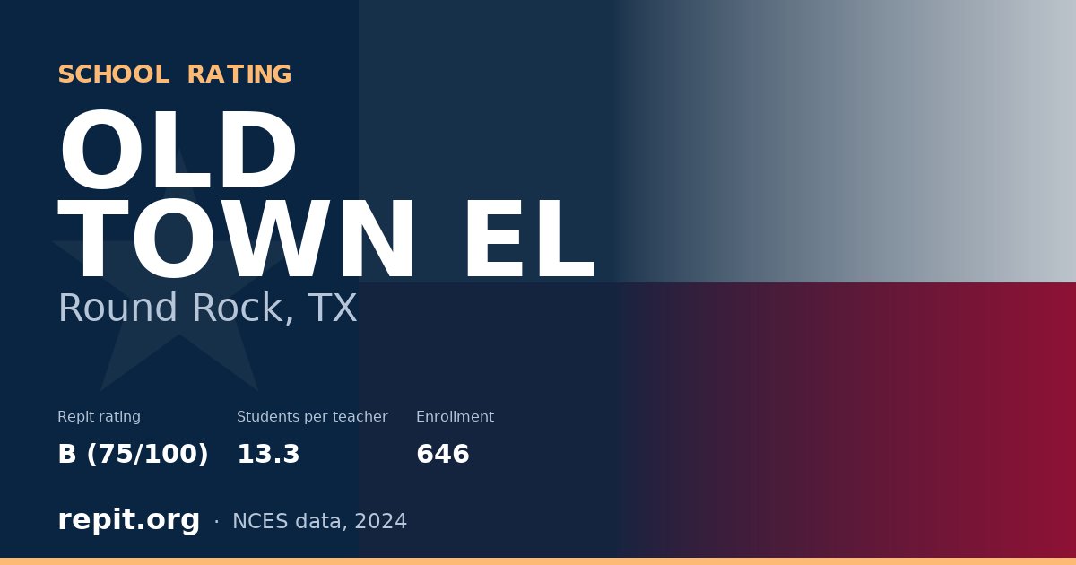 OLD TOWN EL, Round Rock, TX — Repit school rating B (75/100)
