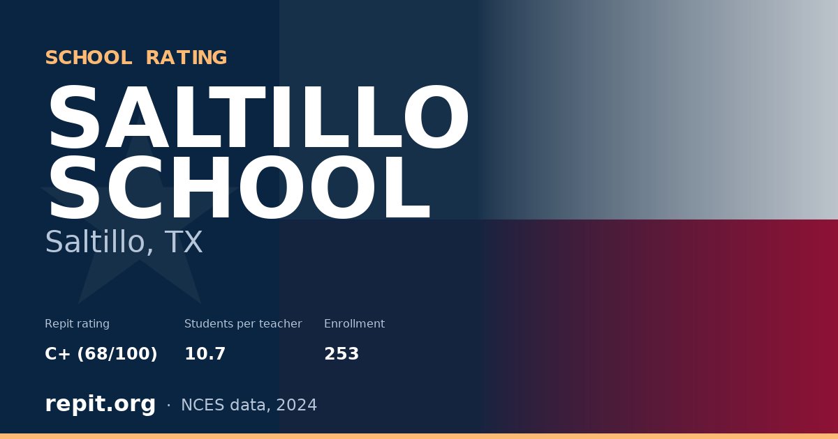SALTILLO SCHOOL, Saltillo, TX — Repit school rating C+ (68/100)