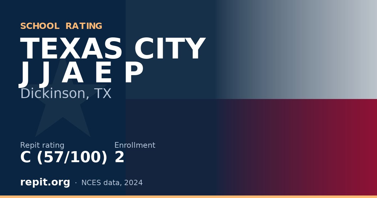 TEXAS CITY J J A E P, Dickinson, TX — Repit school rating C (57/100)