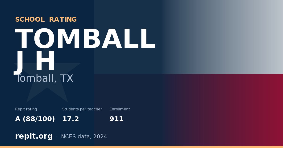 TOMBALL J H, Tomball, TX — Repit school rating A (88/100)