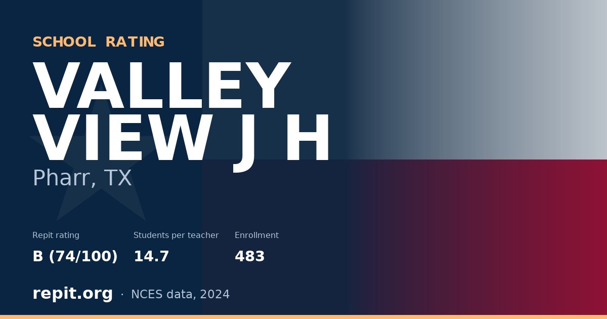 VALLEY VIEW J H, Pharr, TX — Repit school rating B (74/100)