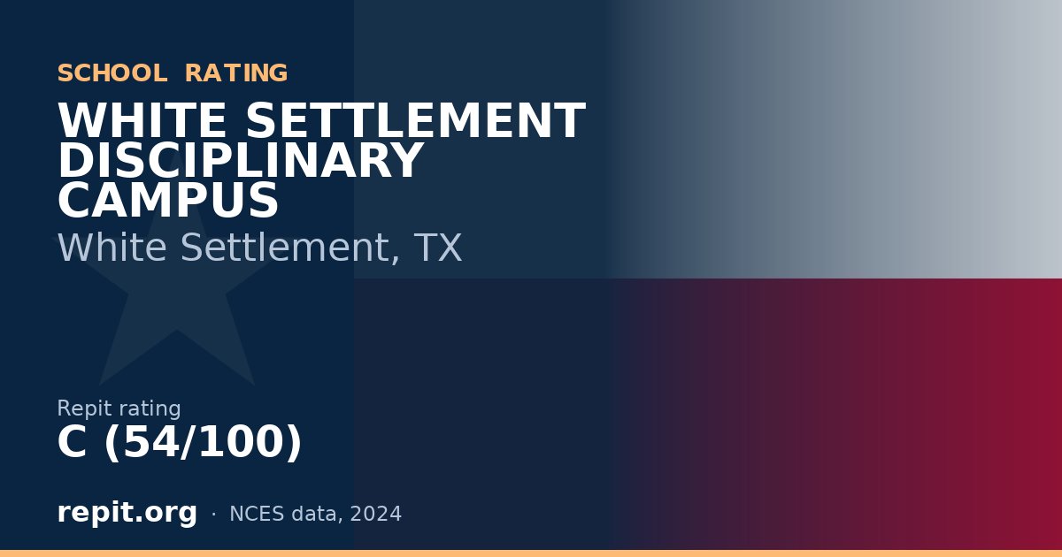 WHITE SETTLEMENT DISCIPLINARY CAMPUS, White Settlement, TX — Repit school rating C (54/100)