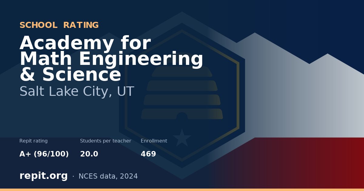 Academy for Math Engineering & Science, Salt Lake City, UT — Repit school rating A+ (96/100)