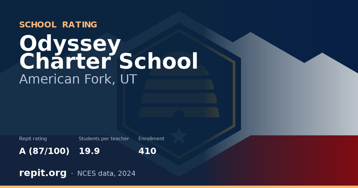 Odyssey Charter School, American Fork, UT — Repit school rating A (87/100)