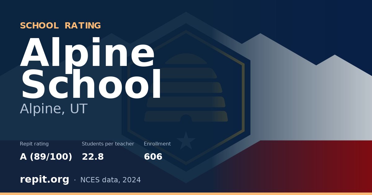 Alpine School, Alpine, UT — Repit school rating A (89/100)