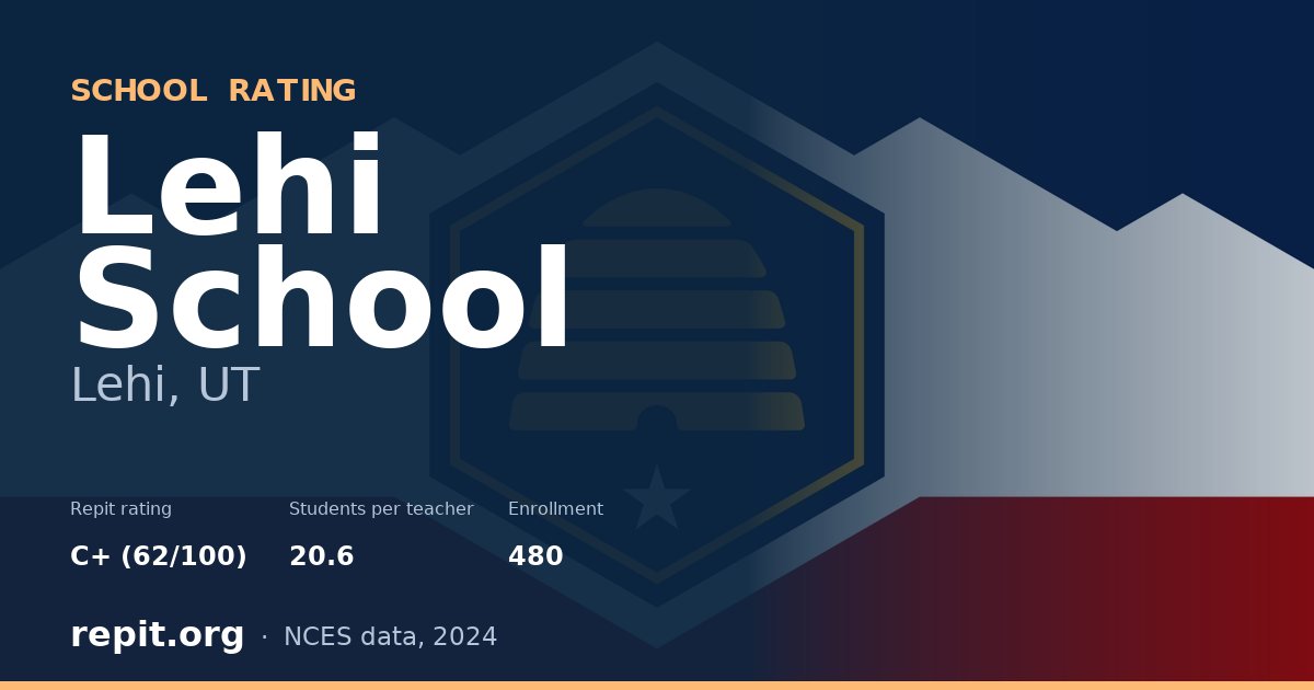 Lehi School, Lehi, UT — Repit school rating C+ (62/100)
