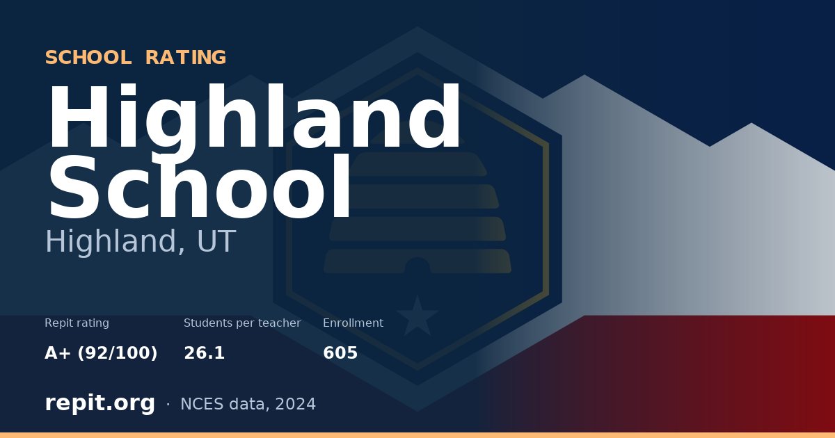 Highland School, Highland, UT — Repit school rating A+ (92/100)