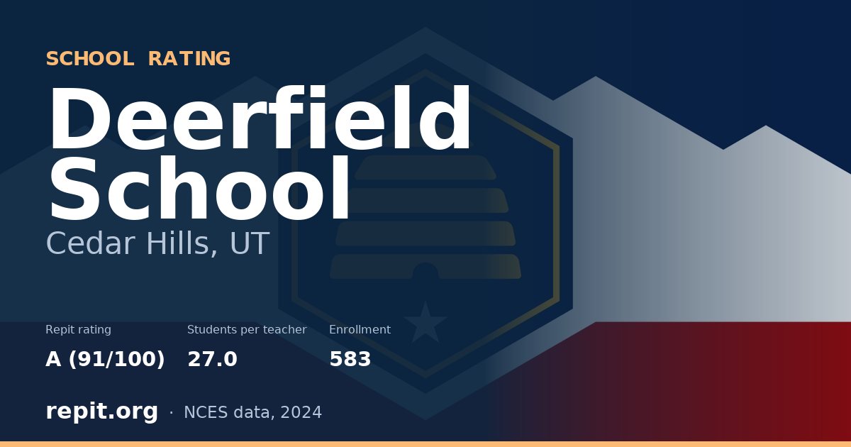Deerfield School, Cedar Hills, UT — Repit school rating A (91/100)