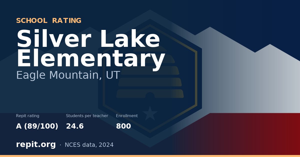 Silver Lake Elementary, Eagle Mountain, UT — Repit school rating A (89/100)