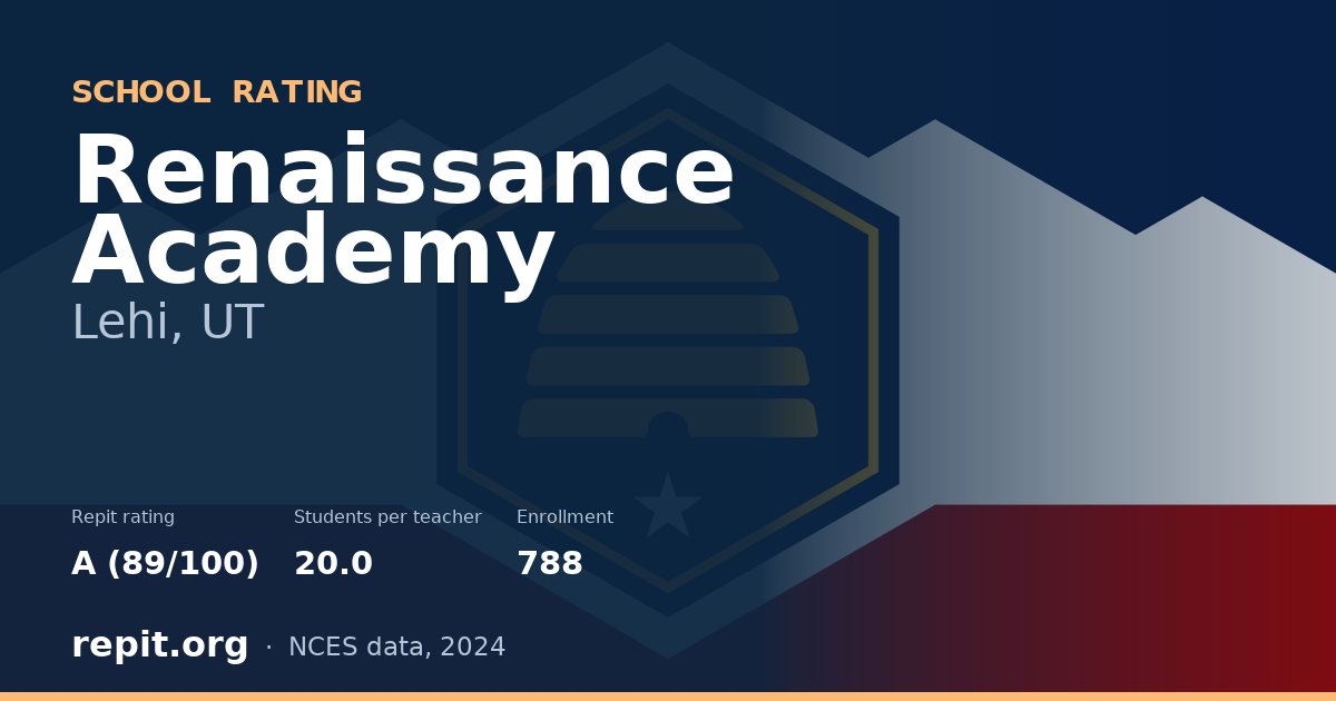 Renaissance Academy, Lehi, UT — Repit school rating A (89/100)