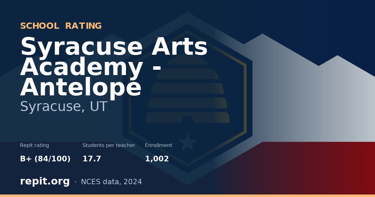 Syracuse Arts Academy - Antelope, Syracuse, UT — Repit school rating B+ (84/100)