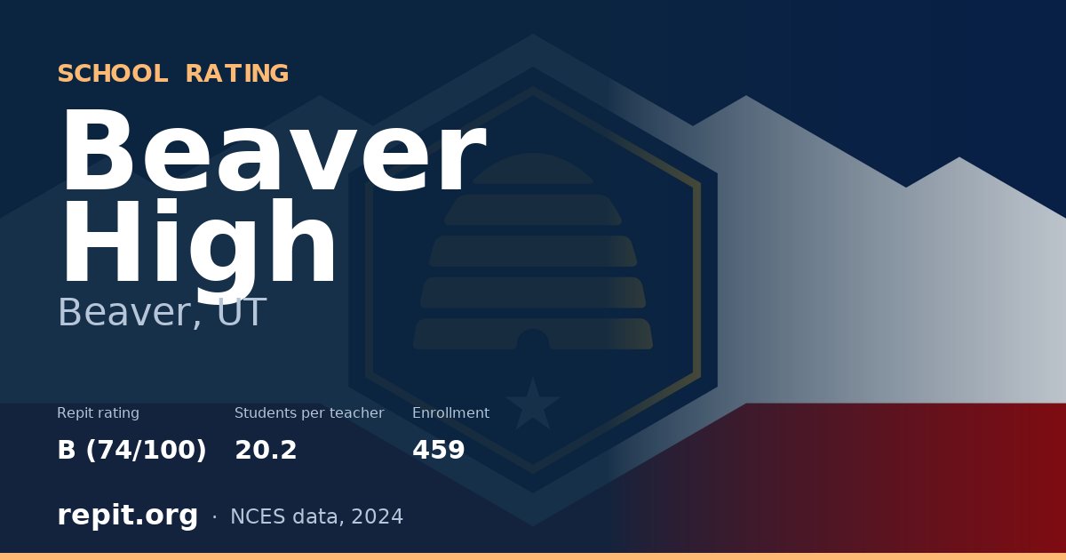 Beaver High, Beaver, UT — Repit school rating B (74/100)