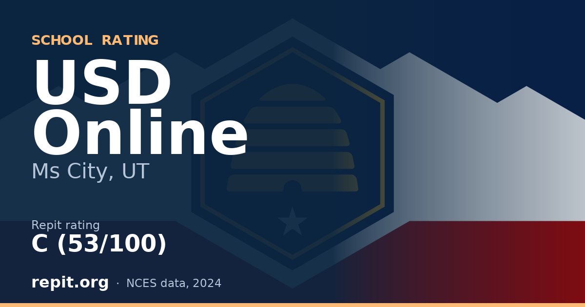 USD Online, Ms City, UT — Repit school rating C (53/100)