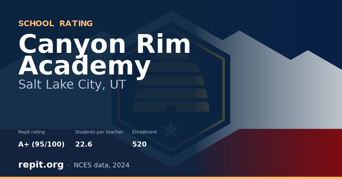 Canyon Rim Academy, Salt Lake City, UT — Repit school rating A+ (95/100)