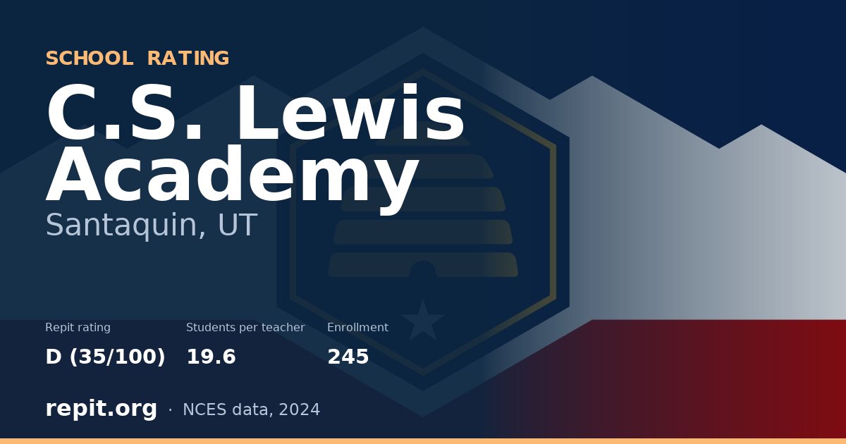 C.S. Lewis Academy, Santaquin, UT — Repit school rating D (35/100)