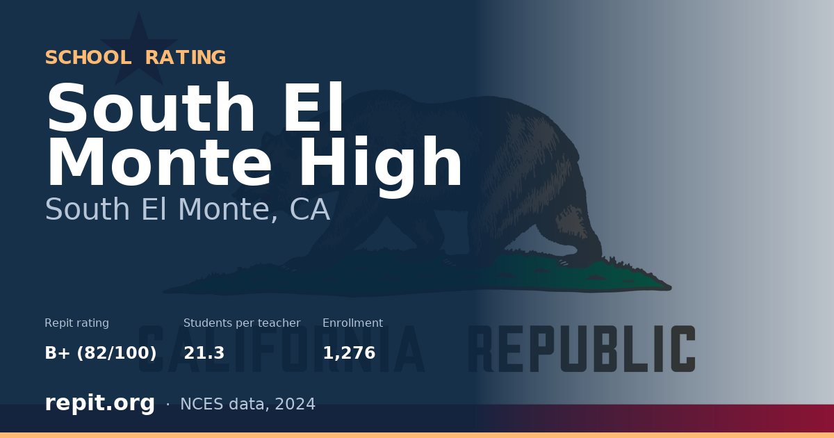 South El Monte High, South El Monte, CA — Repit school rating B+ (82/100)