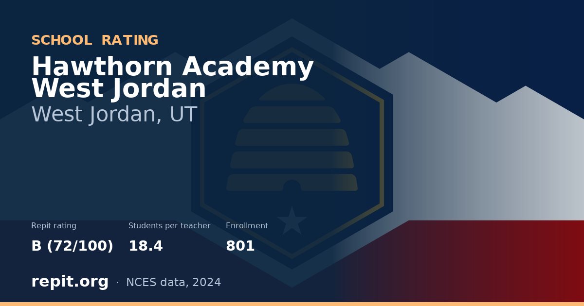 Hawthorn Academy West Jordan, West Jordan, UT — Repit school rating B (72/100)