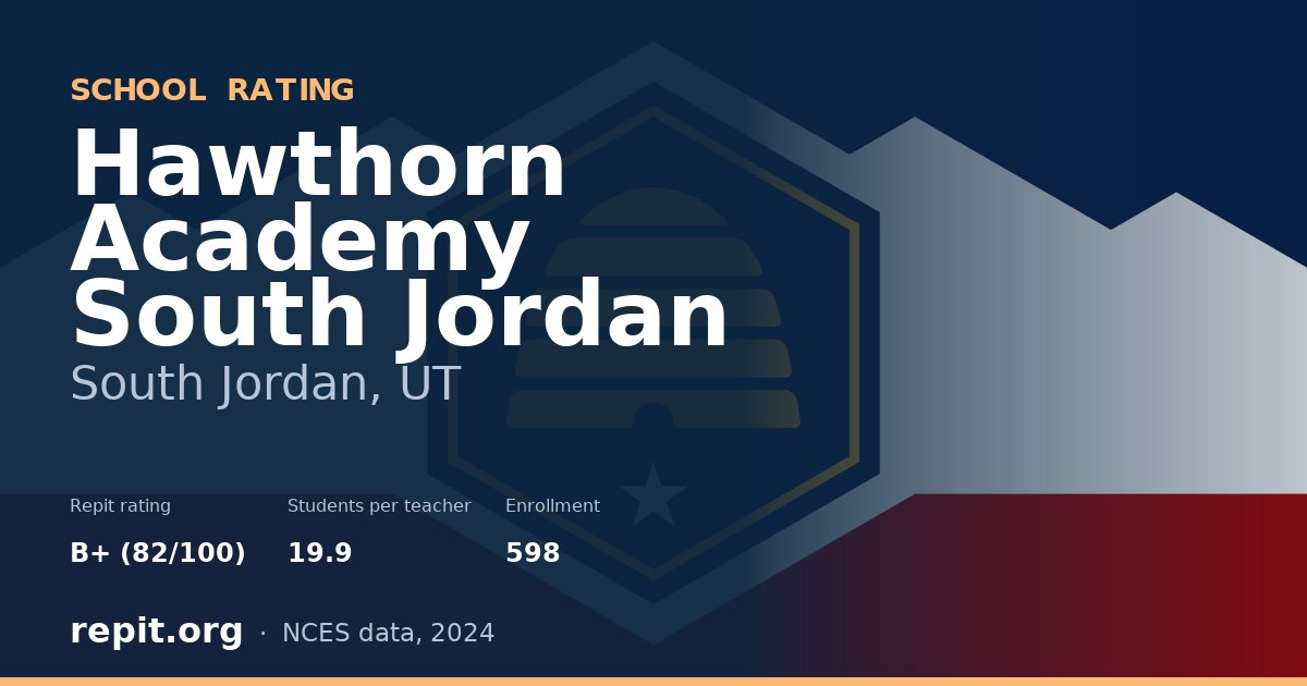 Hawthorn Academy South Jordan, South Jordan, UT — Repit school rating B+ (82/100)