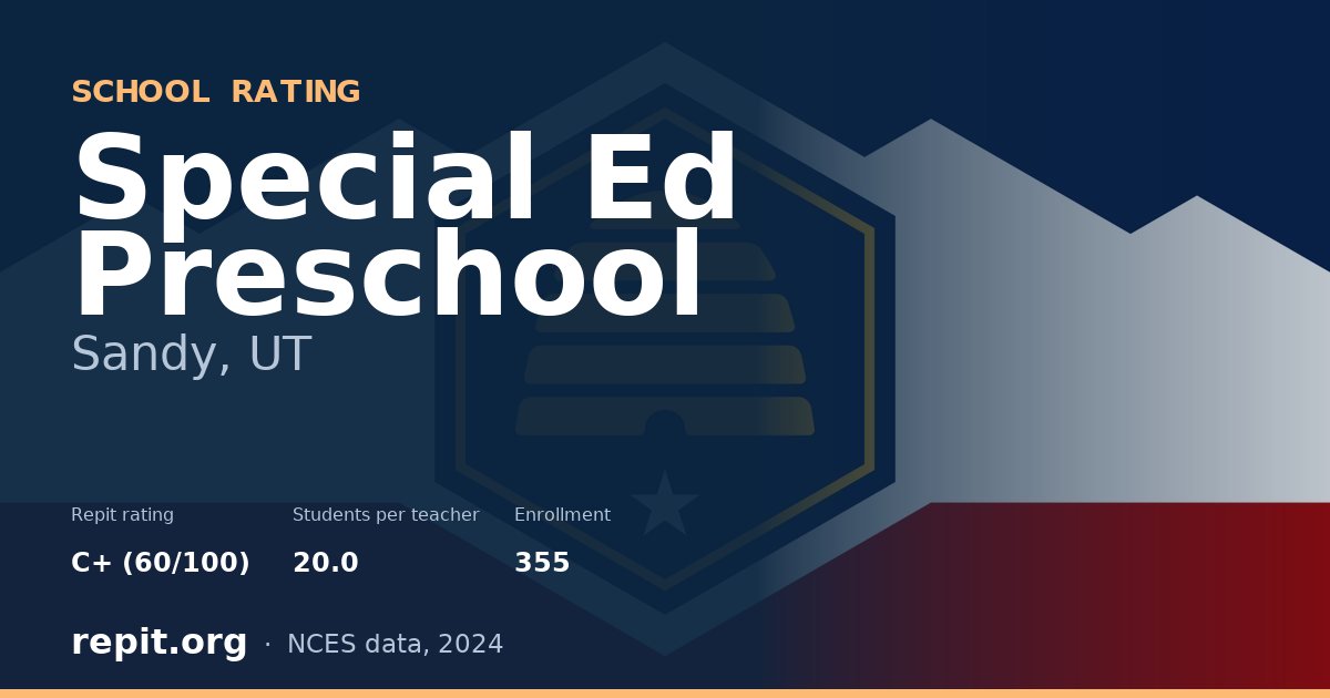 Special Ed Preschool, Sandy, UT — Repit school rating C+ (60/100)