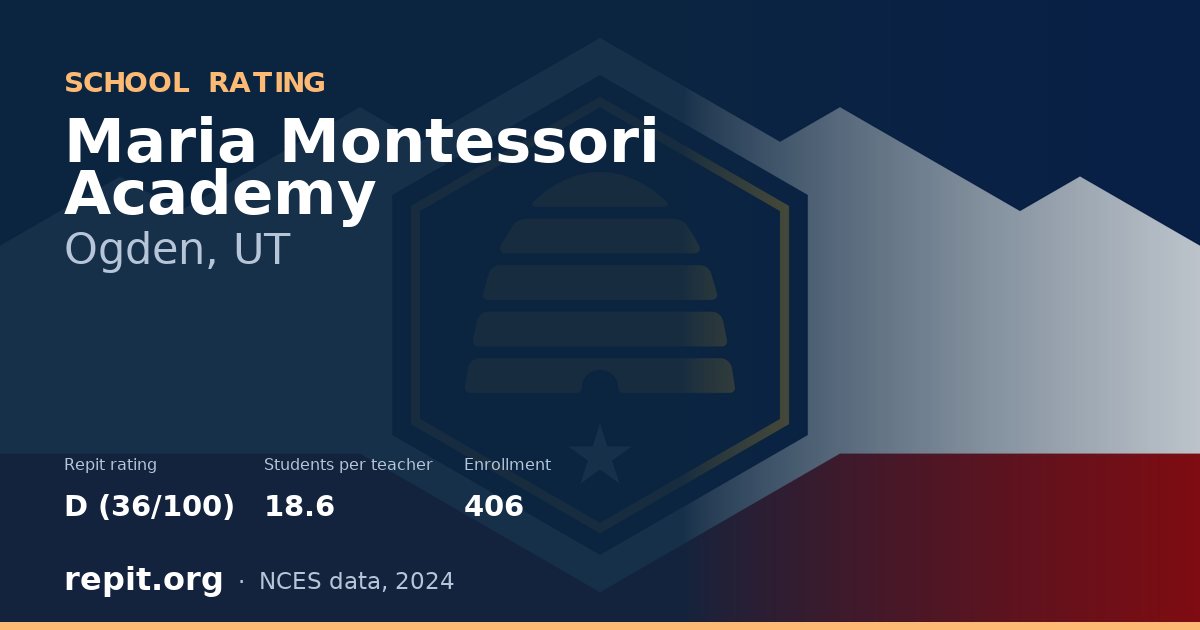Maria Montessori Academy, Ogden, UT — Repit school rating D (36/100)