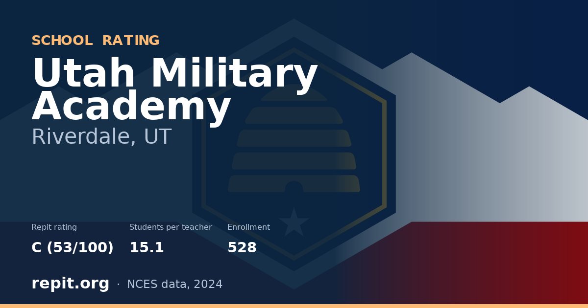 Utah Military Academy, Riverdale, UT — Repit school rating C (53/100)