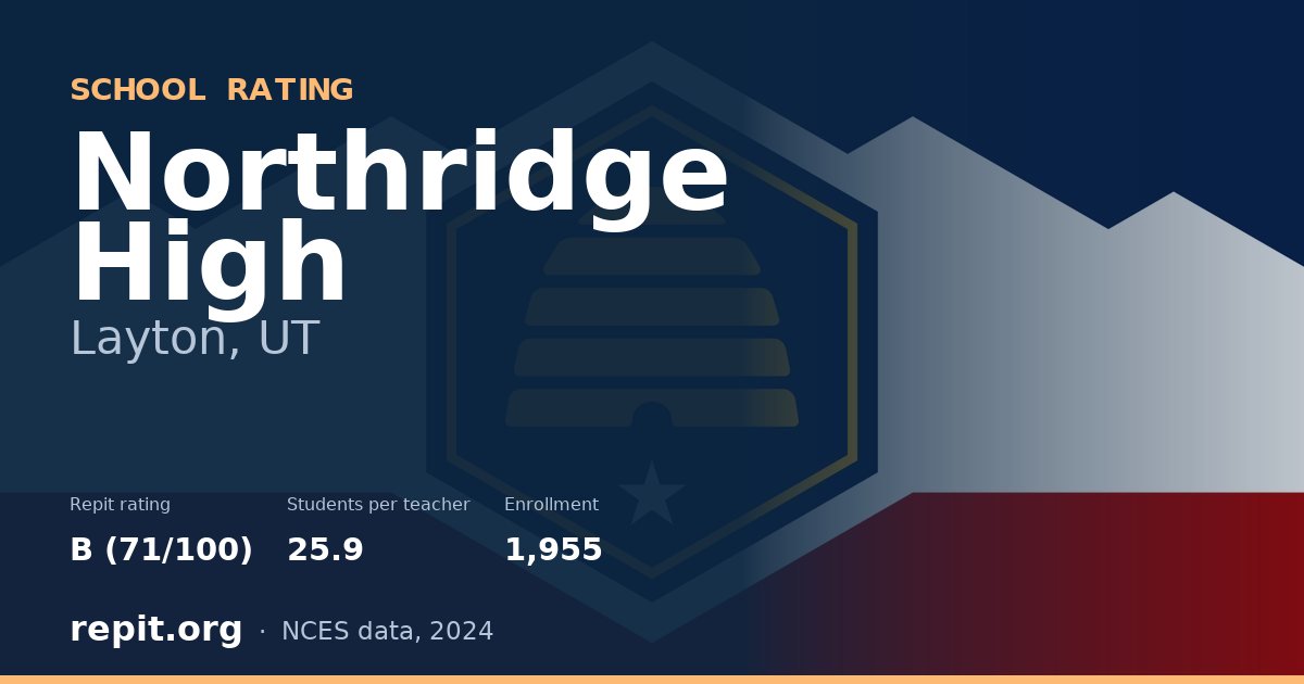 Northridge High, Layton, UT — Repit school rating B (71/100)