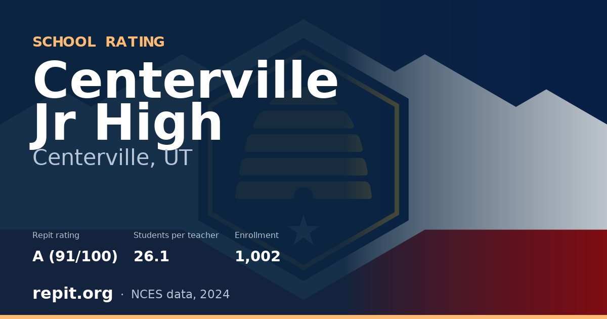 Centerville Jr High, Centerville, UT — Repit school rating A (91/100)