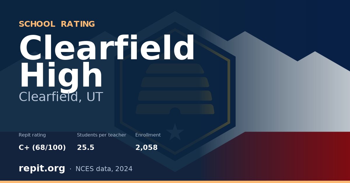 Clearfield High, Clearfield, UT — Repit school rating C+ (68/100)