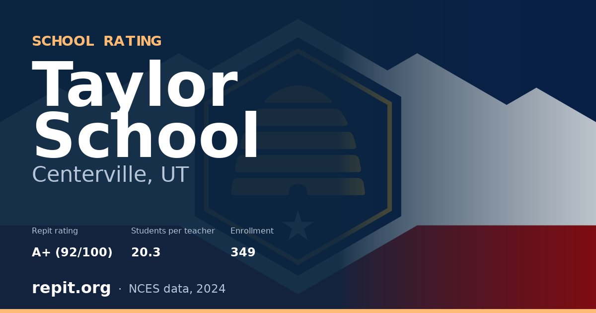 Taylor School, Centerville, UT — Repit school rating A+ (92/100)