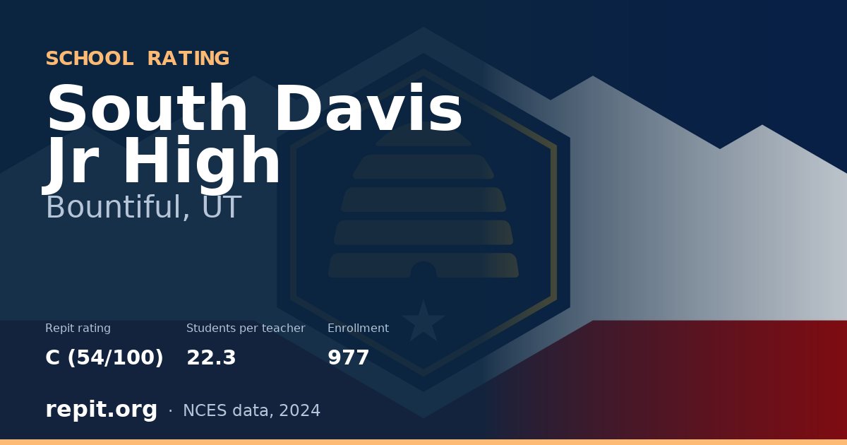 South Davis Jr High, Bountiful, UT — Repit school rating C (54/100)