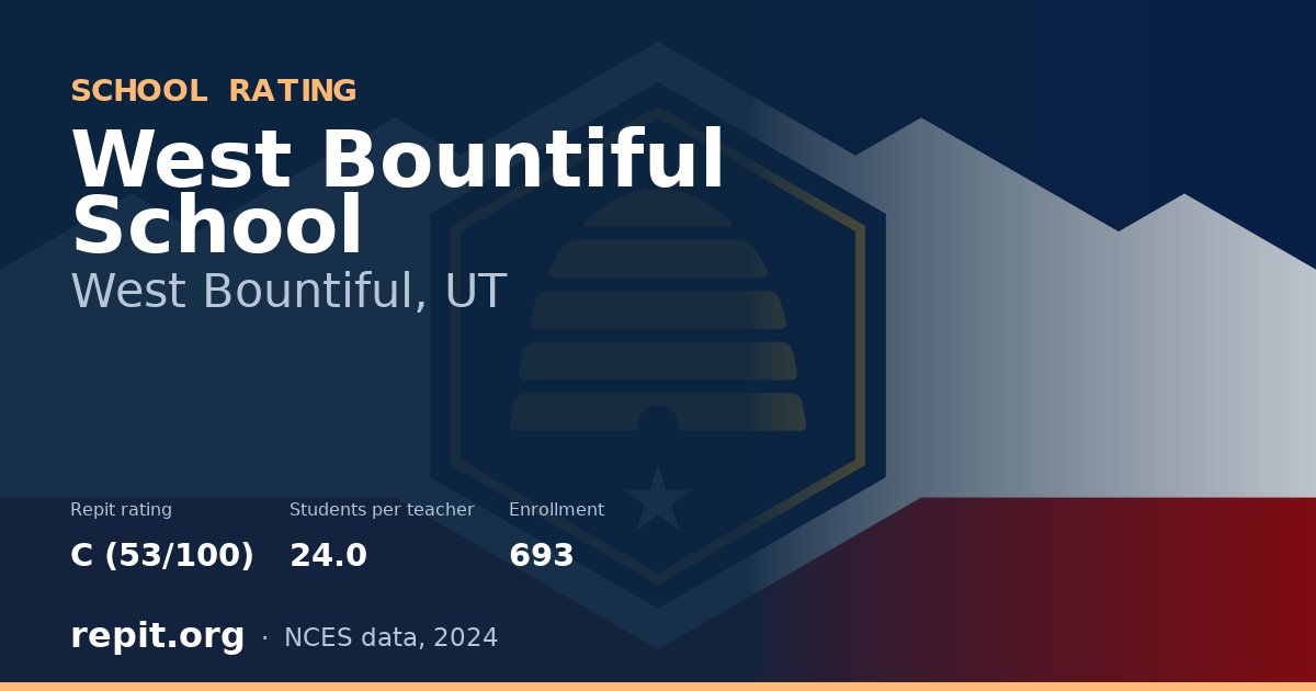 West Bountiful School, West Bountiful, UT — Repit school rating C (53/100)