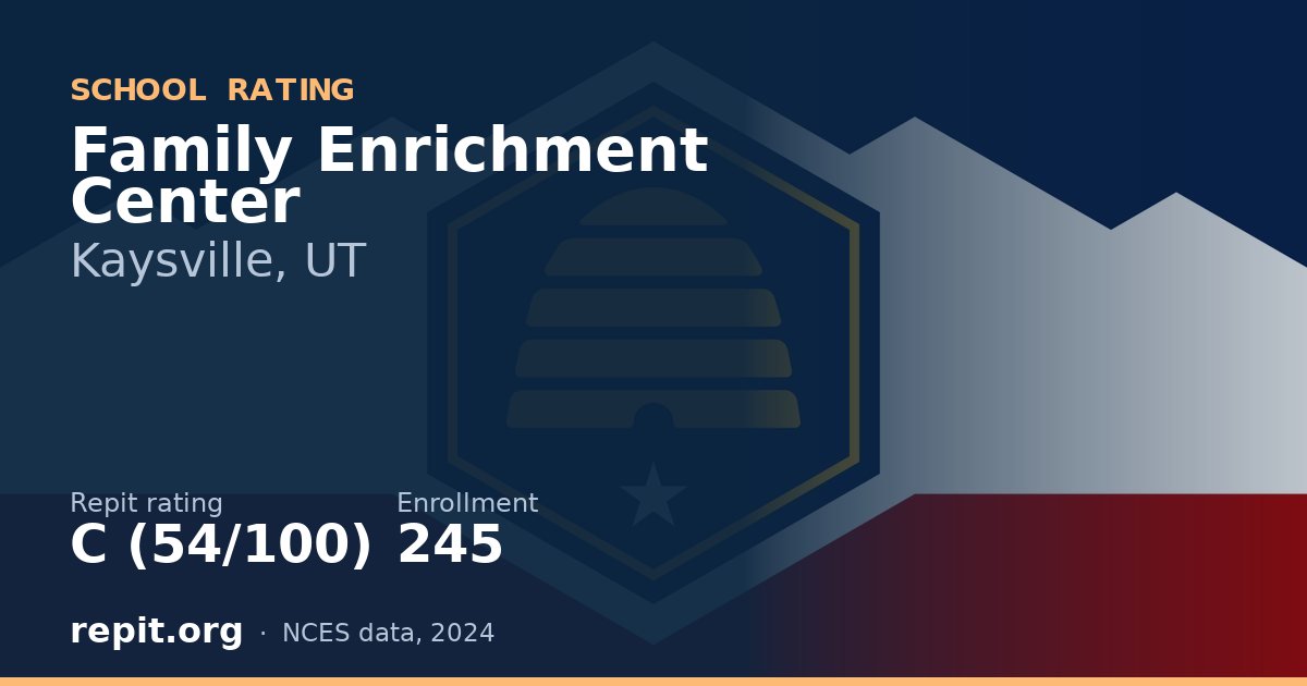 Family Enrichment Center, Kaysville, UT — Repit school rating C (54/100)
