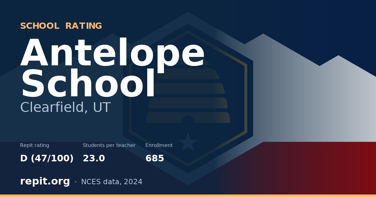 Antelope School, Clearfield, UT — Repit school rating D (47/100)