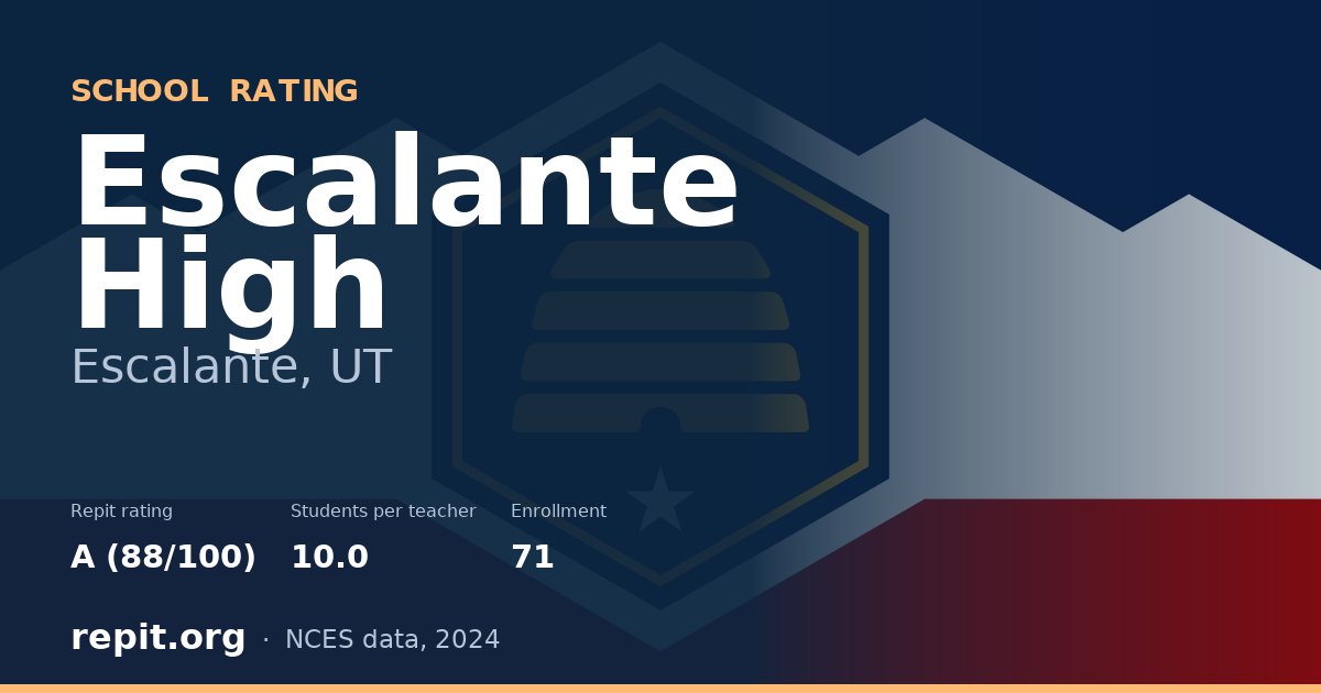 Escalante High, Escalante, UT — Repit school rating A (88/100)