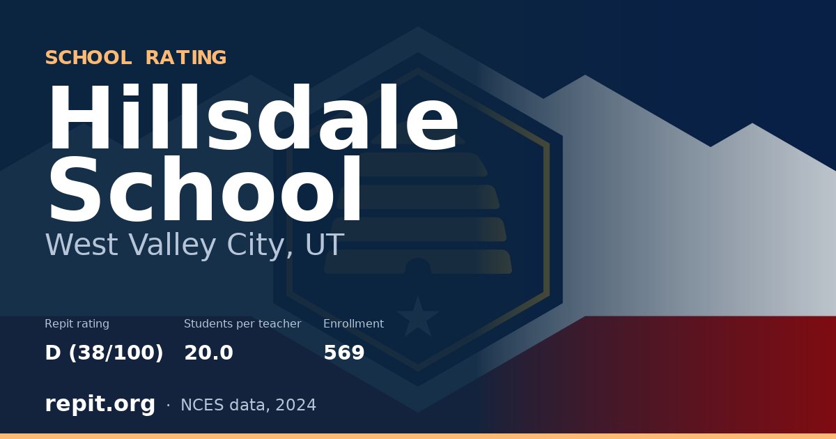 Hillsdale School, West Valley City, UT — Repit school rating D (38/100)
