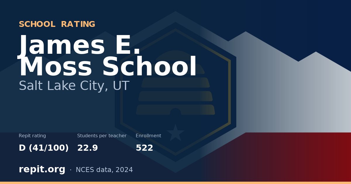 James E. Moss School, Salt Lake City, UT — Repit school rating D (41/100)