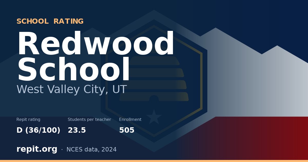 Redwood School, West Valley City, UT — Repit school rating D (36/100)