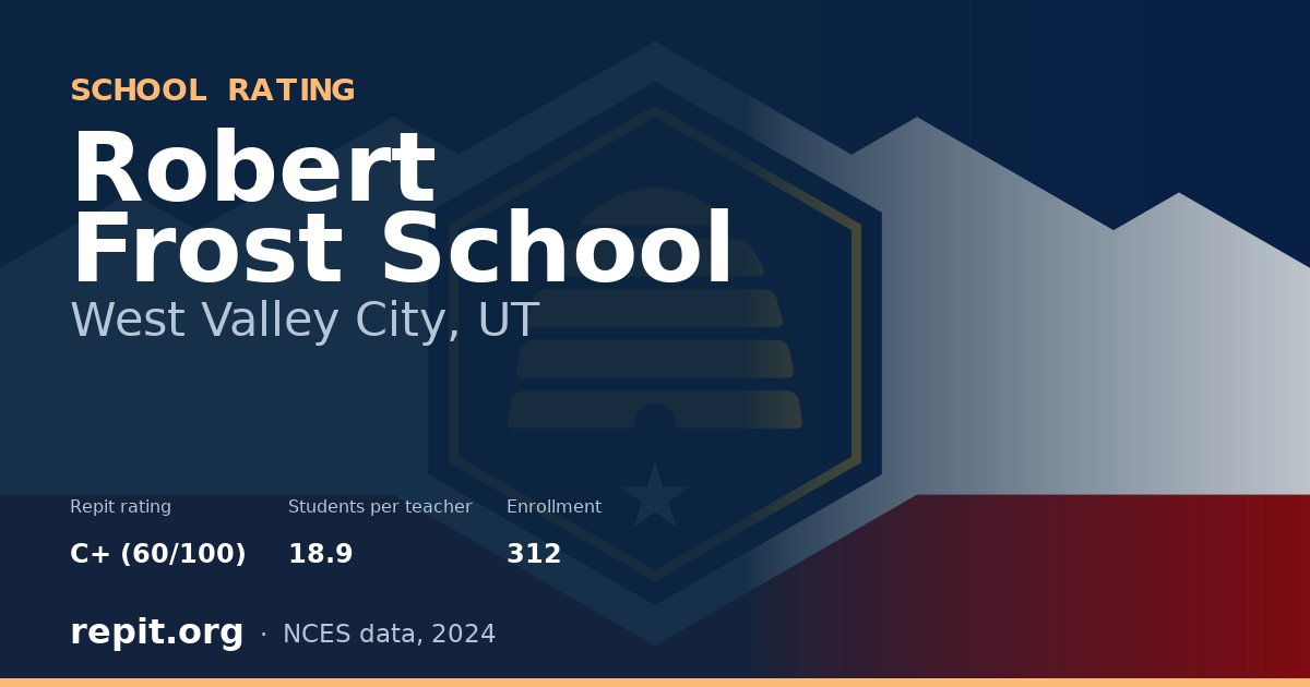 Robert Frost School, West Valley City, UT — Repit school rating C+ (60/100)