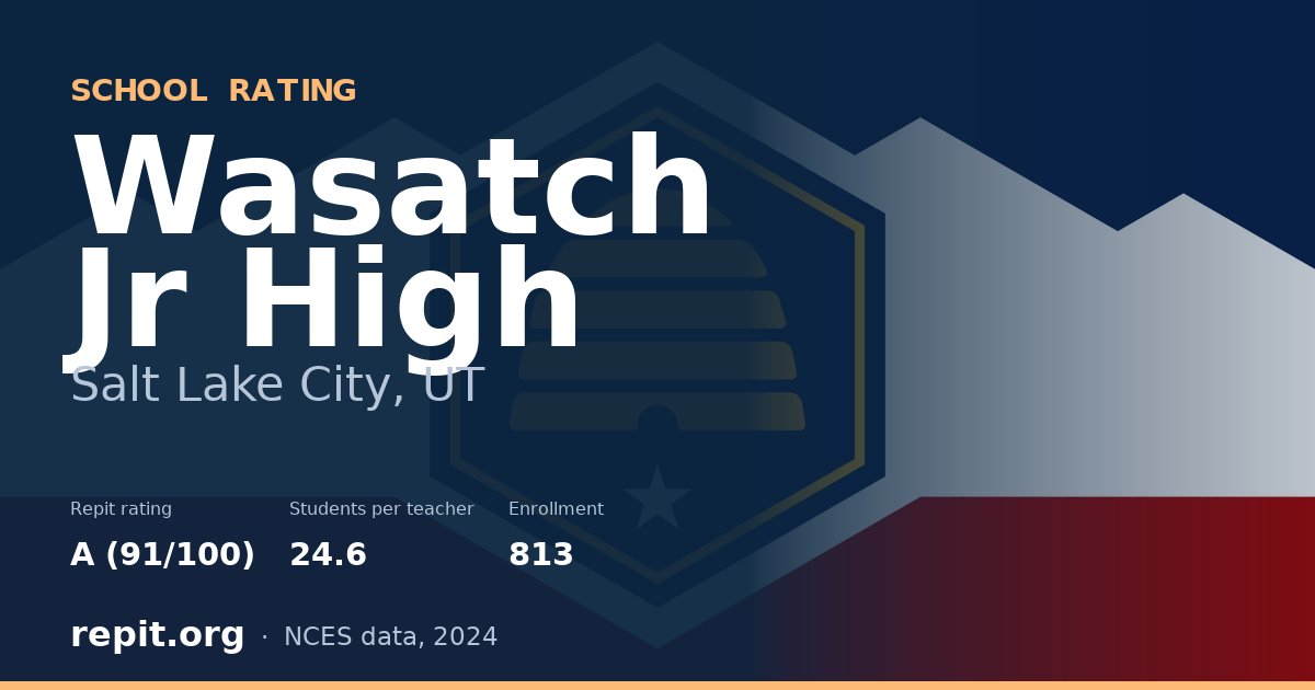 Wasatch Jr High, Salt Lake City, UT — Repit school rating A (91/100)