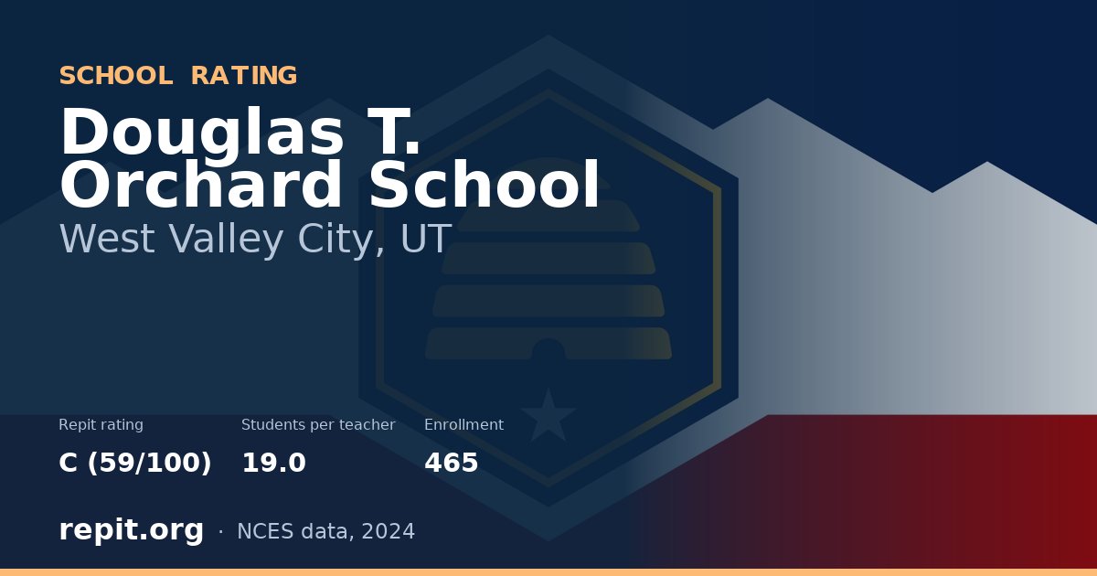 Douglas T. Orchard School, West Valley City, UT — Repit school rating C (59/100)