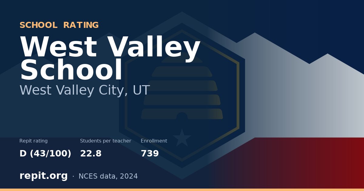 West Valley School, West Valley City, UT — Repit school rating D (43/100)
