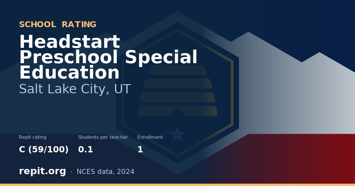 Headstart Preschool Special Education, Salt Lake City, UT — Repit school rating C (59/100)