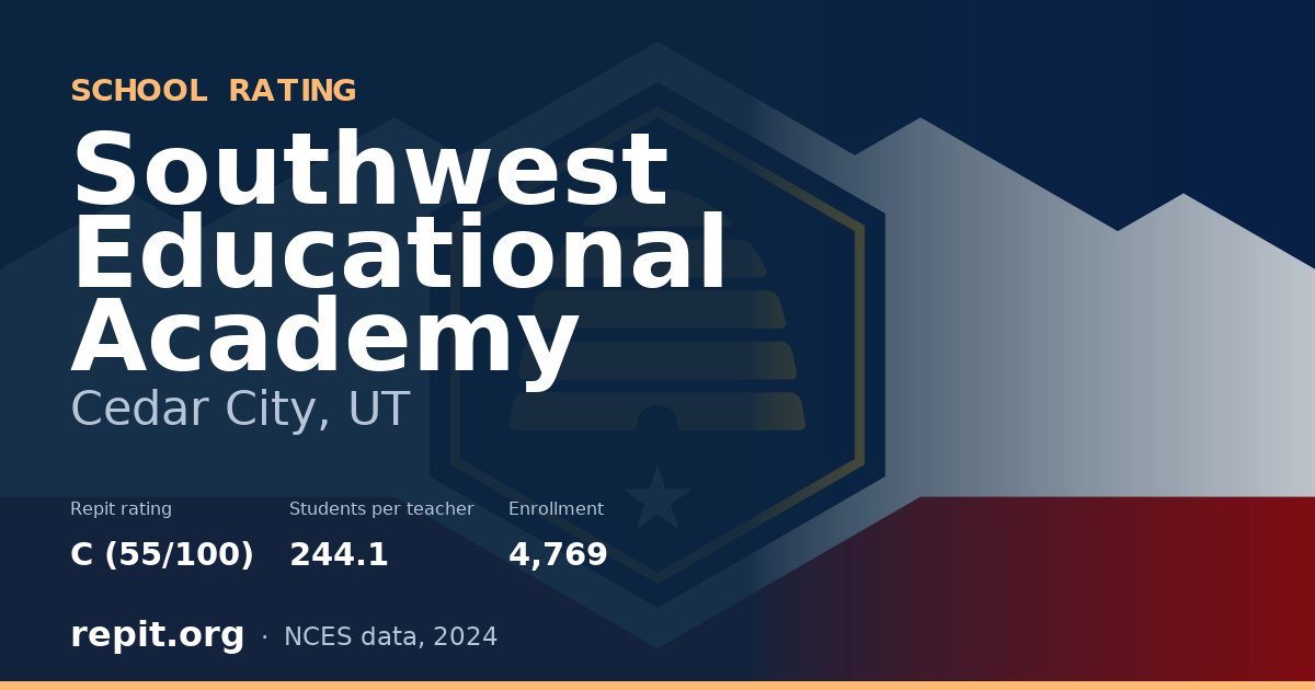 Southwest Educational Academy, Cedar City, UT — Repit school rating C (55/100)